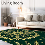 Festive Evergreen Medallion Holiday Floor(Green)