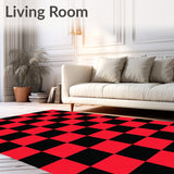 Buffalo Checkered Farmhouse Lattice Accent Decorative(Red)