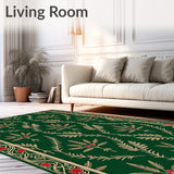 Elegant Evergreen Heirloom Floral Tapestry(Green)