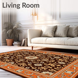 Florence Medallion Paisley Scrollwork Accent(Brown)