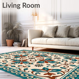 Arabesque Paisley Garden with Botanical Swirls(Teal)