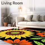 Blooming Sunshine Petal Shaped Floor Decoration(Black)