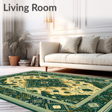 Abstract Leopard Deep Green and Gold Accents(Beige)