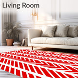 Stripe Interlocking Bar Festive Motif(Red)