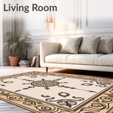 Toulon Cottage Elegant Swirl Medallion Transitional Heirloom(Beige)