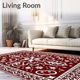 Festive Snowflake Medallion with Intricate Holiday Motifs(Red)