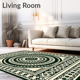 Medallion Mosaic with Ancient Symbol Framework(Green)