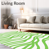 Celestial Puff Mosaic Gentle Wave Motif Artistic Impression(Green)