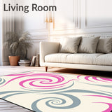 Dreamy Swirl Abstract Wavy Aesthetic Contemporary Luxurious (Pink)