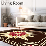 Art Sunburst Medallion Starburst Floor (Brown)