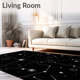 Mystical Constellation Fuzzy Decorative Accent Starry Wonder (Black)
