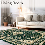 Heritage Accent with Classic Geometric Medallion Design(Green)