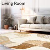 Sophisticated Area Unique Abstract Motif Perfect for Modern Homes(Beige)