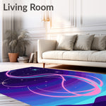 Dreamy Astral Landscape Throw showcasing Meteor Shower Trails (Purple) - ODIKA