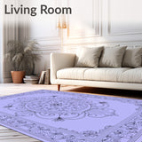 Lavender Swirl Mosaic with Ornate Floral Embellishments(Purple)