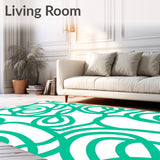 Ombre Ripple Flow Interlocking Waves Modern Minimalist Motif (Green)