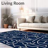 Starlit Maze Interlocking with Cosmic Motif and Twinkling Accents (Blue)