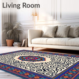 Contemporary Interlocking Lattice with Ornate Multi Hue Detailing(Beige)