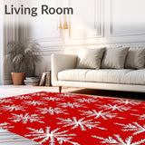 Snowflake Forest with Ornate Tree Motifs and Festive Accents(Red)