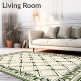 Pet Paw Cleaning Lattice Entryway Rubber Backing (Ivory)