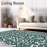 Elegant Damask Swirl Lattice Absorbent Waterproof Anti Skid Protection(Beige)