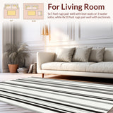 Chic Parisian with Timeless Bistro Inspired Black Stripes(Beige)