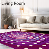 Charming Spotted Hound Swirl Accent With Artistic Flair (Purple)