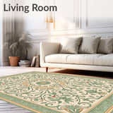 Botanical Scrollwork with Interlocking Vine Motifs(Beige)