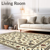 Abstract Floral Runner Beige/Dark Brown(Beige)