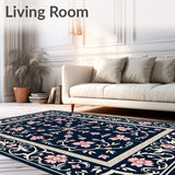 Botanical Garden Tapestry With Vintage Artistic Flourishes(Blue)