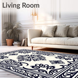 Elegant Symmetrical Arabesque Interwoven Floral Symphony(Black)