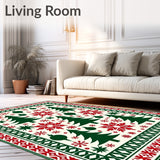 Nordic Yuletide with Festive Ornamental Accents(Red)