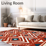 Chevron with Southwestern Native American Inspiration(Red)