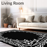 Winter Vine Interlocking Botanical Artistic Contemporary Flair(Black)