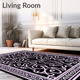 Artisanal Weathered Swirl Trellis Border Pathway(Black)