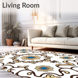 Classical Ornate Flourish Elegant Swirl Timeless(Brown)
