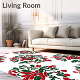 Vintage Holly Wreath Medallion Non Slip(Red)