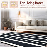 Contrasting stripe accent(Black)