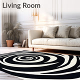 Abstract Swirl Vortex Design with Dynamic Wave(Black)