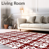 Festive Tartan Check with Snowflake Accents(Red)