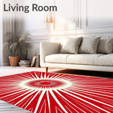 Curly Wool Starburst Radial Burst Luxury(Red)