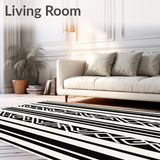 Monochrome Lattice Farmhouse Entrance Decoration(Black)