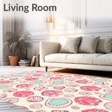 Nautical Seashell Mosaic with Starfish Motifs(Pink)