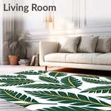 Botanical Leaf Motif Nature Inspired Contemporary Design (Green)