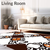 Autumn Orchard Tartan Check with Artistic Pumpkin Filigree(Brown)