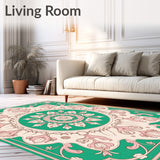 Lotus Bloom Interlocking Medallion Motif(Green)
