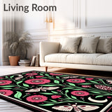 Celestial Mushroom Grove with Moth and Poppy Botanical(Pink)