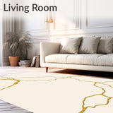 Elegant Veined Crystalline Cascade Modern Artistic (Gold)