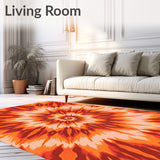 Marbled Vortex Ethereal Stain Contemporary Decorative(Orange)