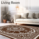 Stylish Medallion Boho Symmetrical Interwoven (Brown)